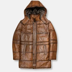 New Edition Fashion Durango Long Puffer Leather Jacket> Coats & Outerwear