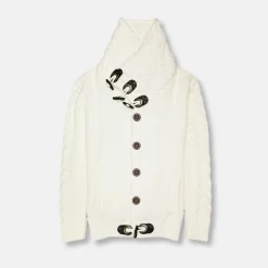 New Edition Fashion Duskin Cable Knit Button-Up Sweater> Sweaters