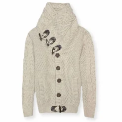 New Edition Fashion Duskin Cable Knit Button-Up Sweater> Sweaters
