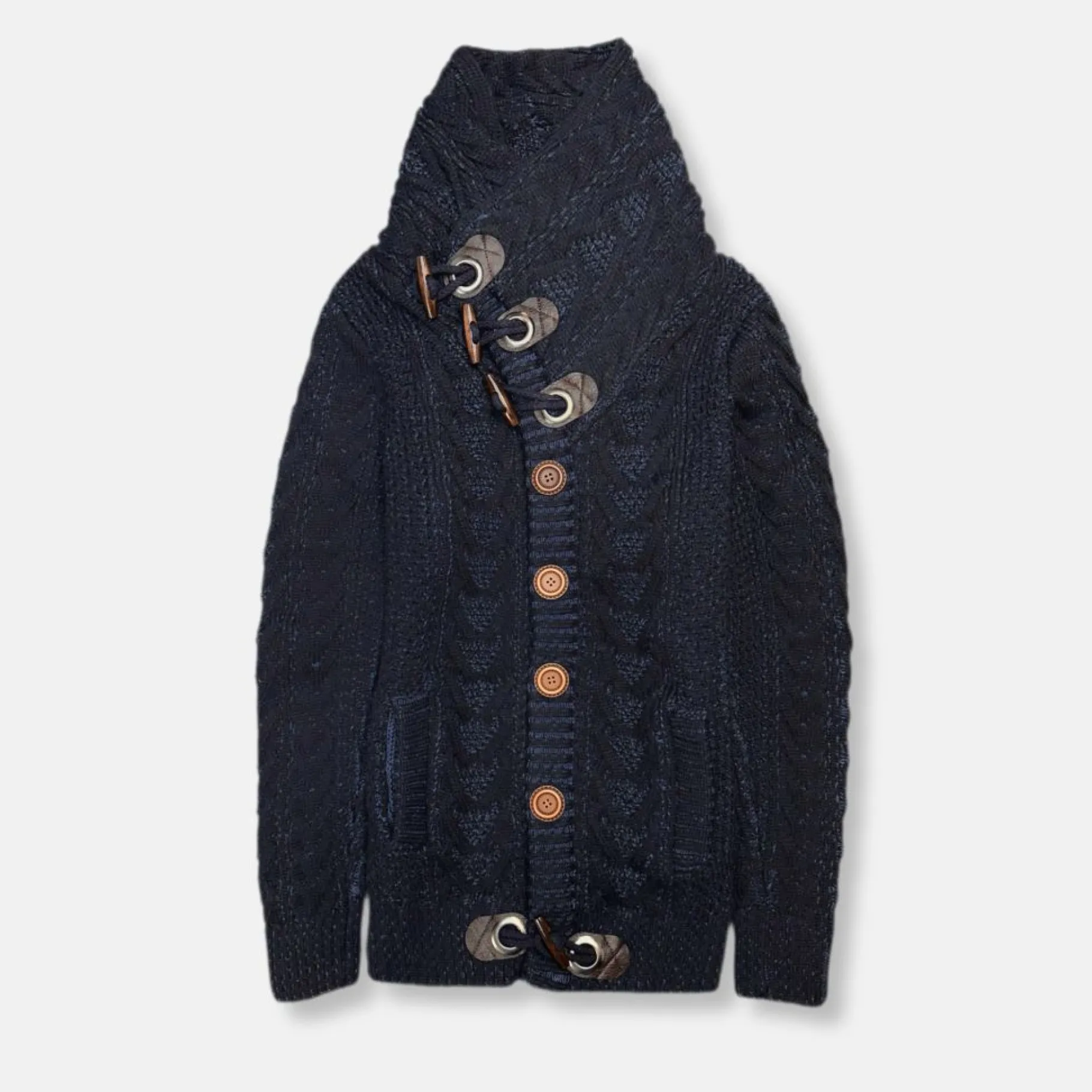 New Edition Fashion Dwight Cable Knit Button-Up Sweater> Sweaters