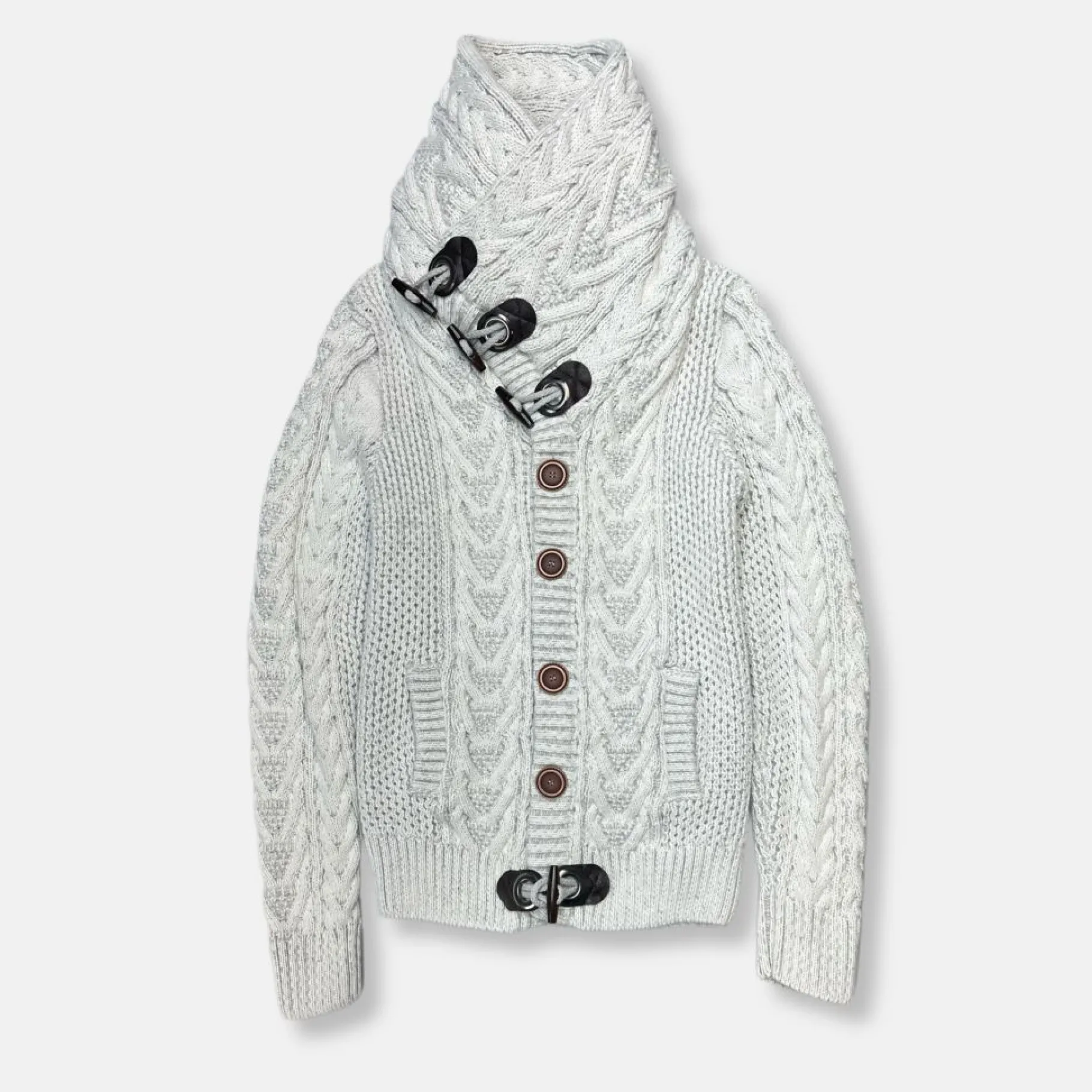 New Edition Fashion Dwight Cable Knit Button-Up Sweater> Sweaters
