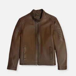 New Edition Fashion Dylan Racer Leather Jacket> Coats & Outerwear