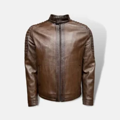 New Edition Fashion Dylan Racer Leather Jacket><noscript><img width=