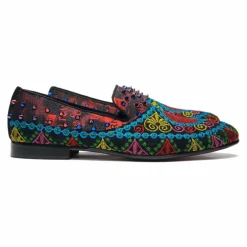 New Edition Fashion Fisher Embroidered Slip On Dress Shoes> Loafers & Slip Ons