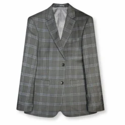 New Edition Fashion son Slim Plaid Suit><noscript><img width=