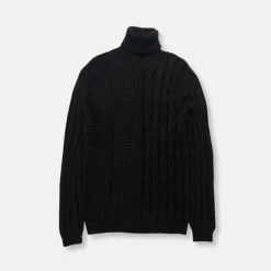 New Edition Fashion Maglia Cable Knit Turtleneck Sweater> Sweaters