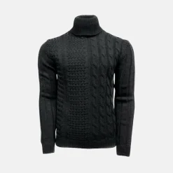 New Edition Fashion Maglia Cable Knit Turtleneck Sweater><noscript><img width=