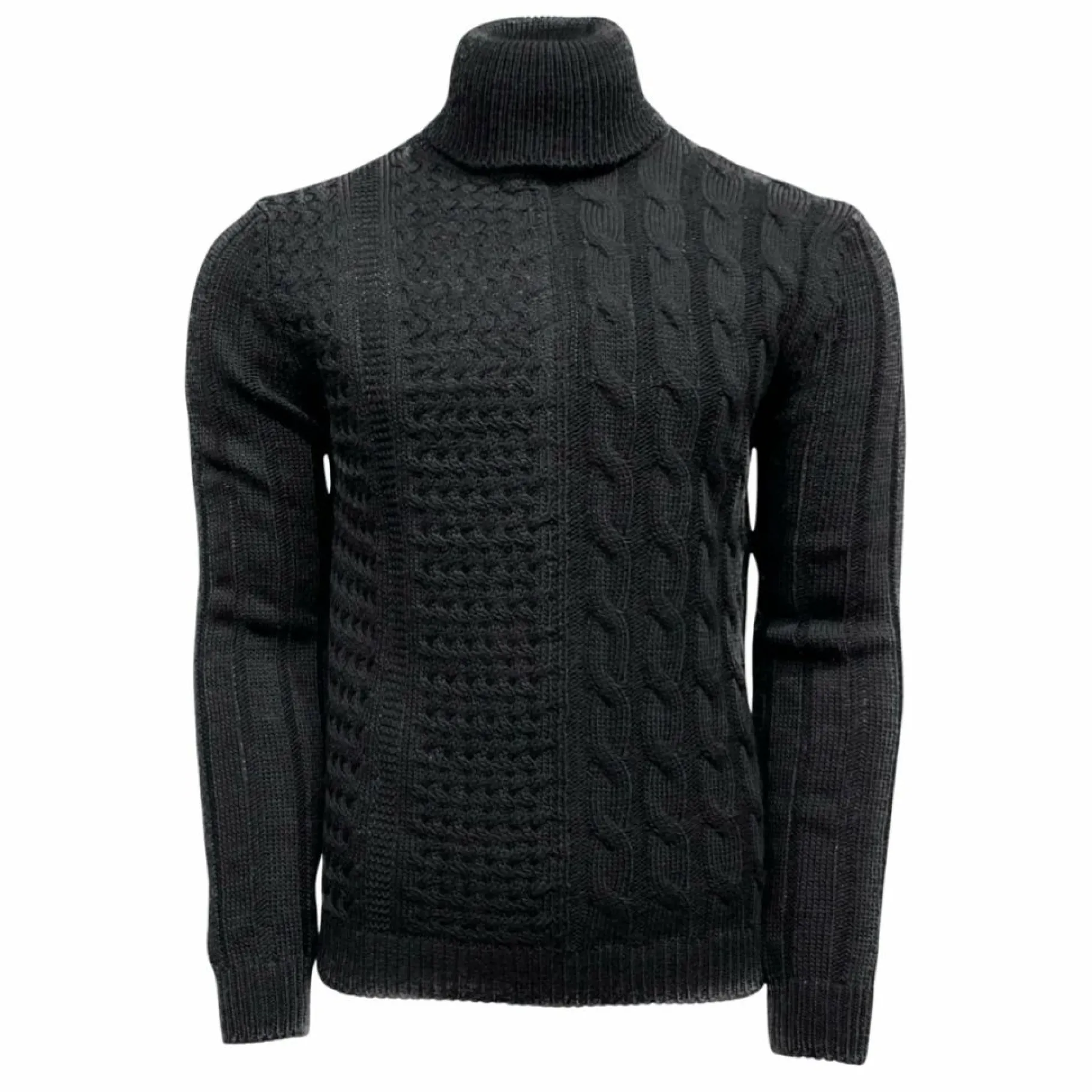 New Edition Fashion Maglia Cable Knit Turtleneck Sweater> Sweaters