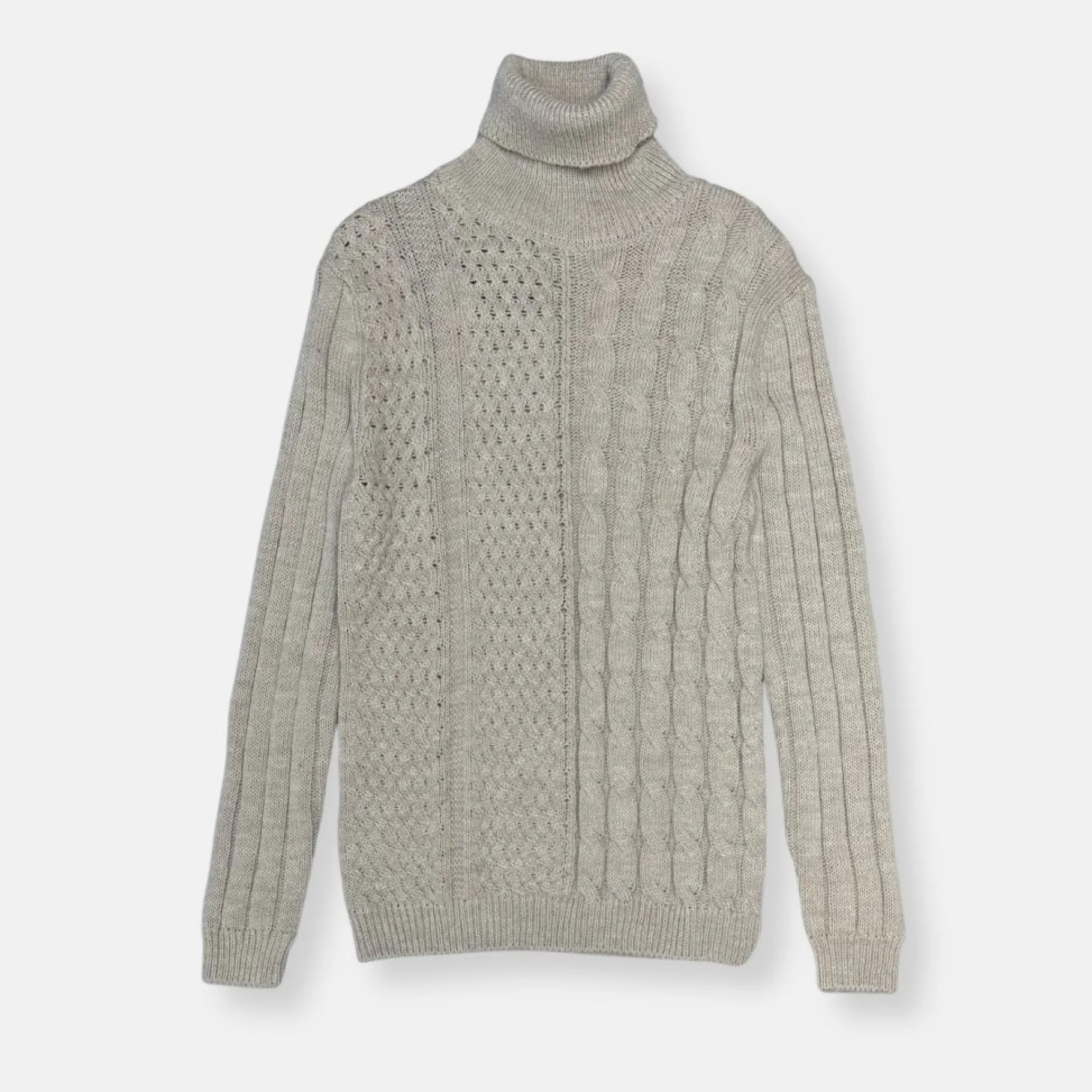 New Edition Fashion Maglia Cable Knit Turtleneck Sweater> Sweaters