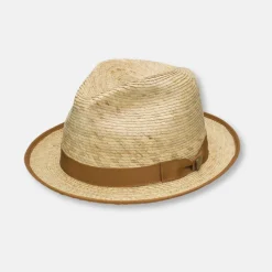 New Edition Fashion Mateo Palm Straw Fedora> Hats