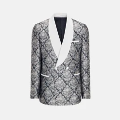 New Edition Fashion Radman Jacquard Slim Fit Blazer><noscript><img width=
