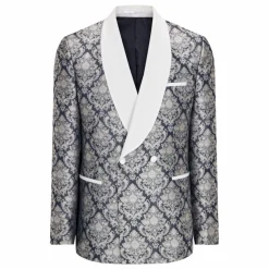 New Edition Fashion Radman Jacquard Slim Fit Blazer><noscript><img width=