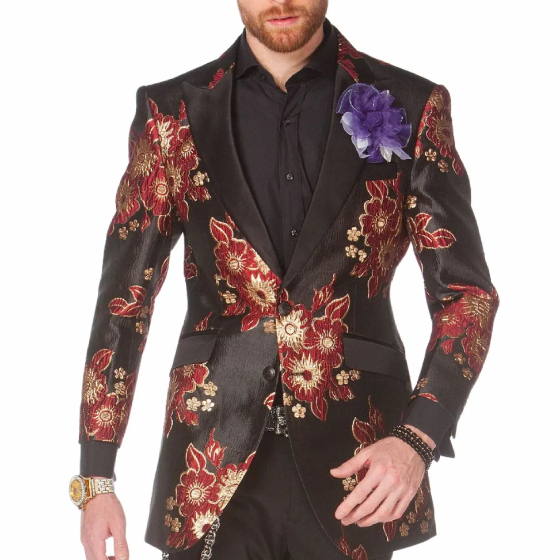 New Edition Fashion Sun F. Semi Long Floral Blazer> Blazers & Sportcoats