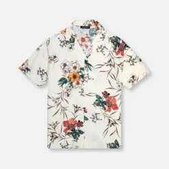 New Edition Fashion Tandon Tropical Resort Revere Collar Shirt> Button Downs
