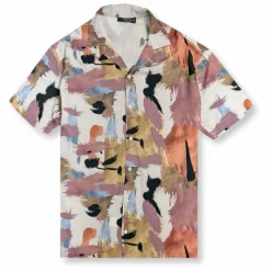 New Edition Fashion Testo Tropical Resort Revere Collar Shirt> Button Downs
