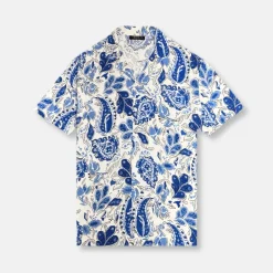 New Edition Fashion Theo Tropical Revere Collar Shirt> Button Downs