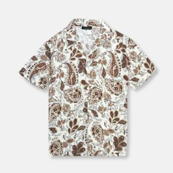 New Edition Fashion Theo Tropical Revere Collar Shirt> Button Downs