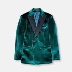 New Edition Fashion Velluto Peak Lapel Velvet Blazer> Blazers & Sportcoats