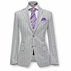 New Edition Fashion Veritable Pencil Stripe Suit> Suits