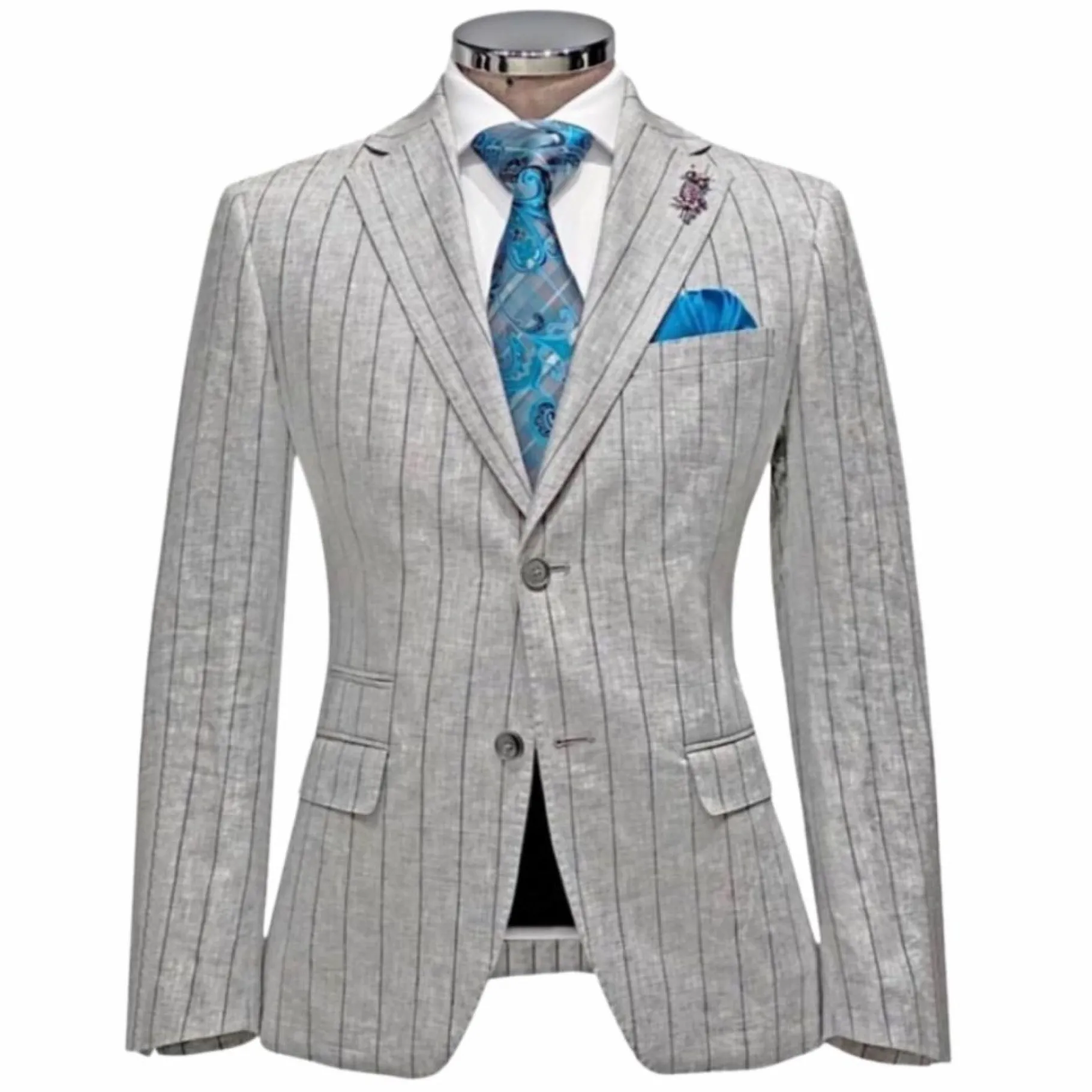 New Edition Fashion Veritable Pencil Stripe Suit> Suits