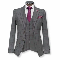 New Edition Fashion Williams Windowpane Vested Suit> Suits
