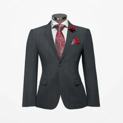 New Edition Fashion Woodland Slim Fit Plaid Suit><noscript><img width=