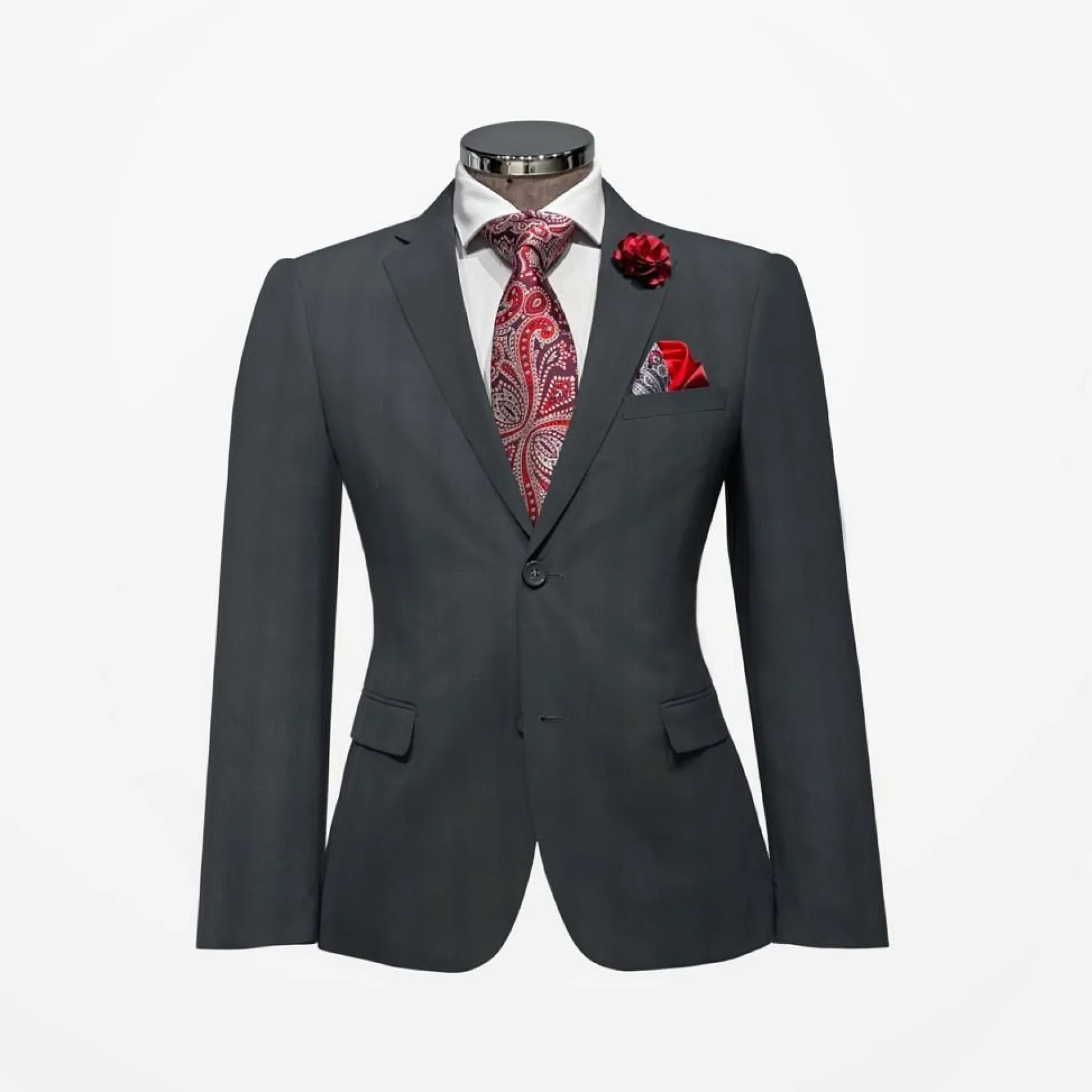 New Edition Fashion Woodland Slim Fit Plaid Suit> Suits