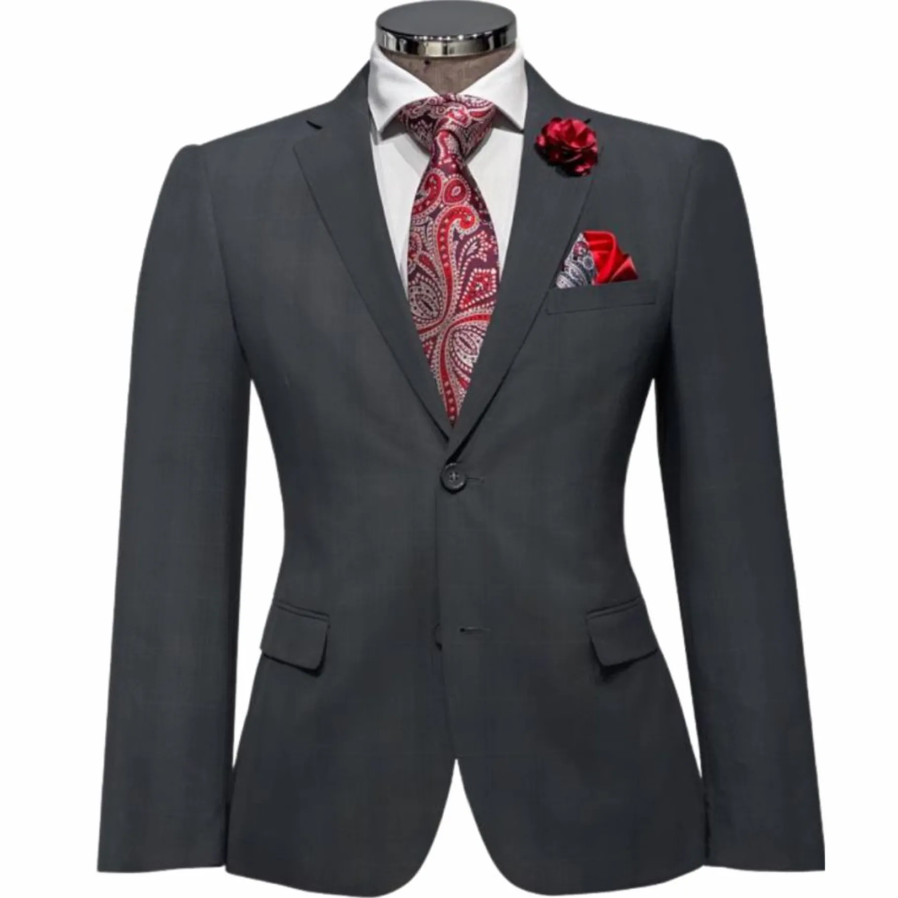 New Edition Fashion Woodland Slim Fit Plaid Suit> Suits
