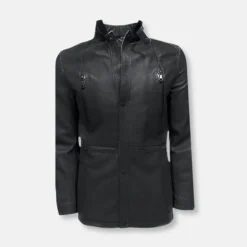 New Edition Fashion Zeus Matte Leather Jacket><noscript><img width=